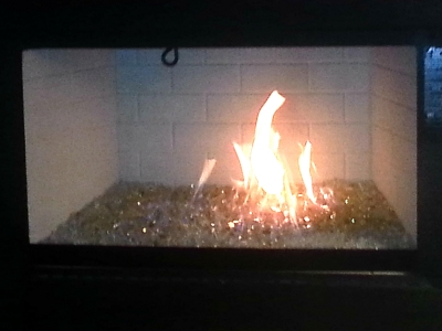 Fireplace convert fireglass design