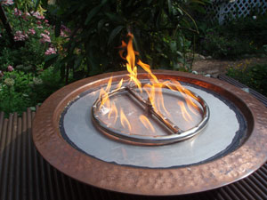 metal fire ring for fire pits with fireglass