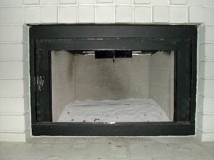 sand in fireplace