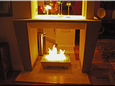 custom fireplace metal pan for fireglass