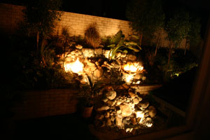 outdoor custom fire and water waterfall fountain 25