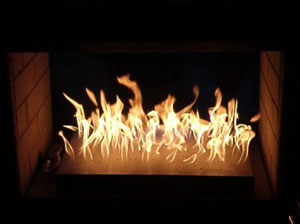 propane fireglass burner