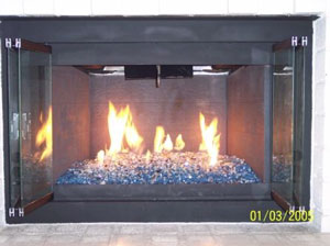 fire crystal fireplace